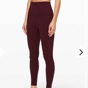 $98 Lululemon Align Super-High Rise Pant 28"
Garnet